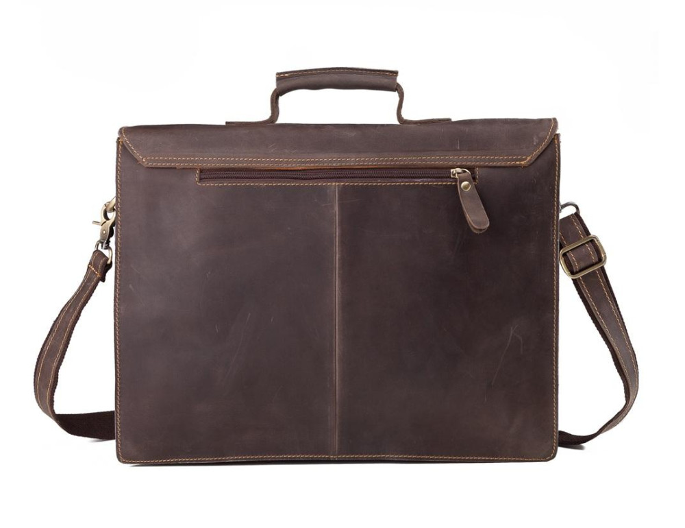 Коричневый мужской портфель из натуральной кожи Tiding Bag GA2095R - Фото № 5