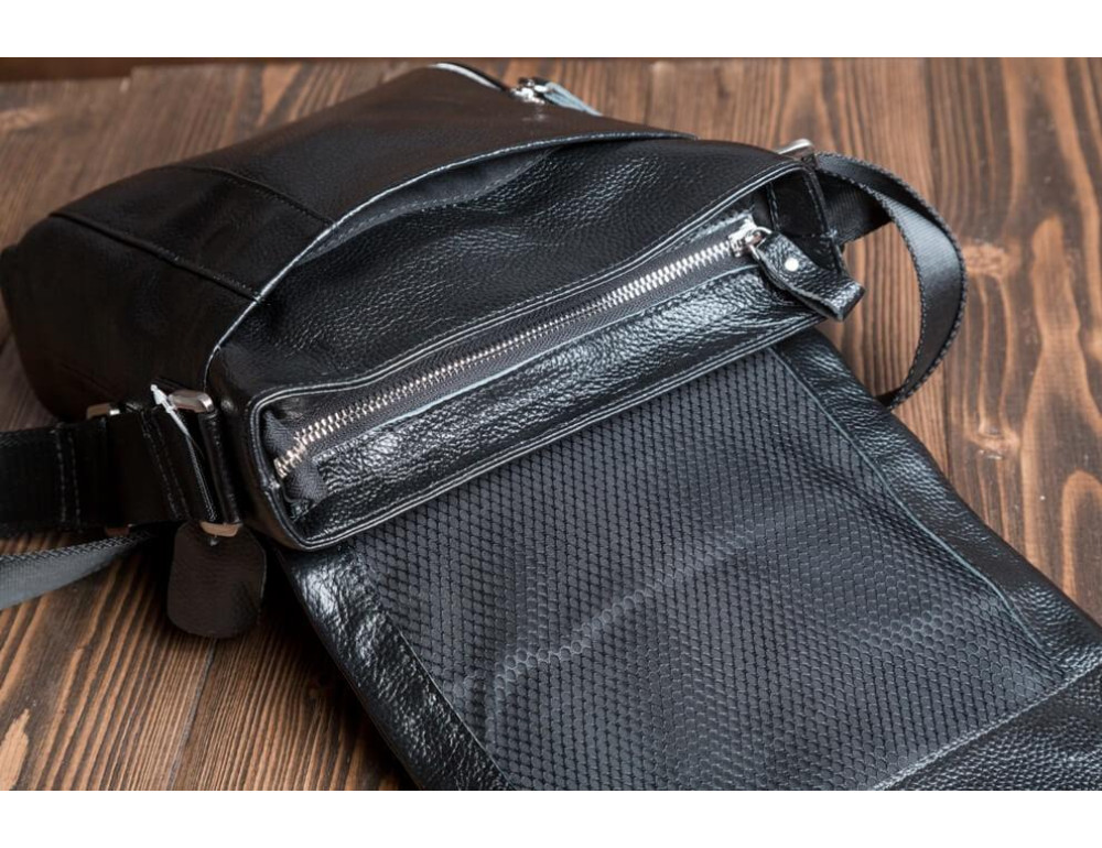 Чоловічий шкіряний месенджер на плече Tiding Bag M1001-1A - Фотографія № 10