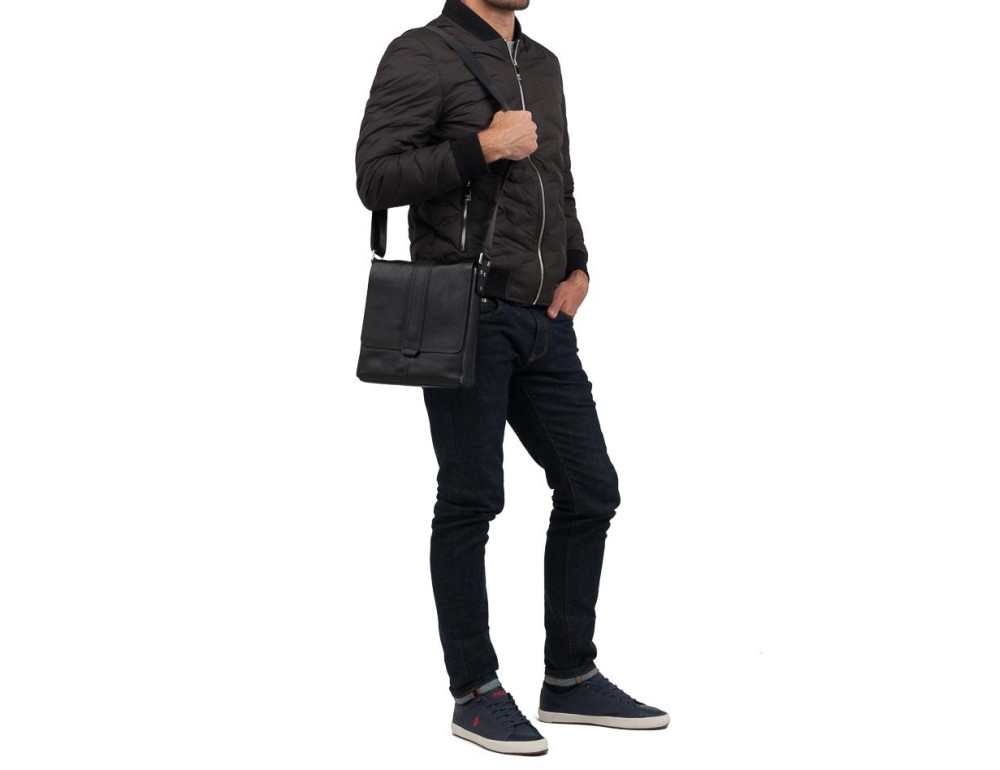 Мужская сумка-кроссбоди из натуральной кожи Tiding Bag M2837A - Фото № 7