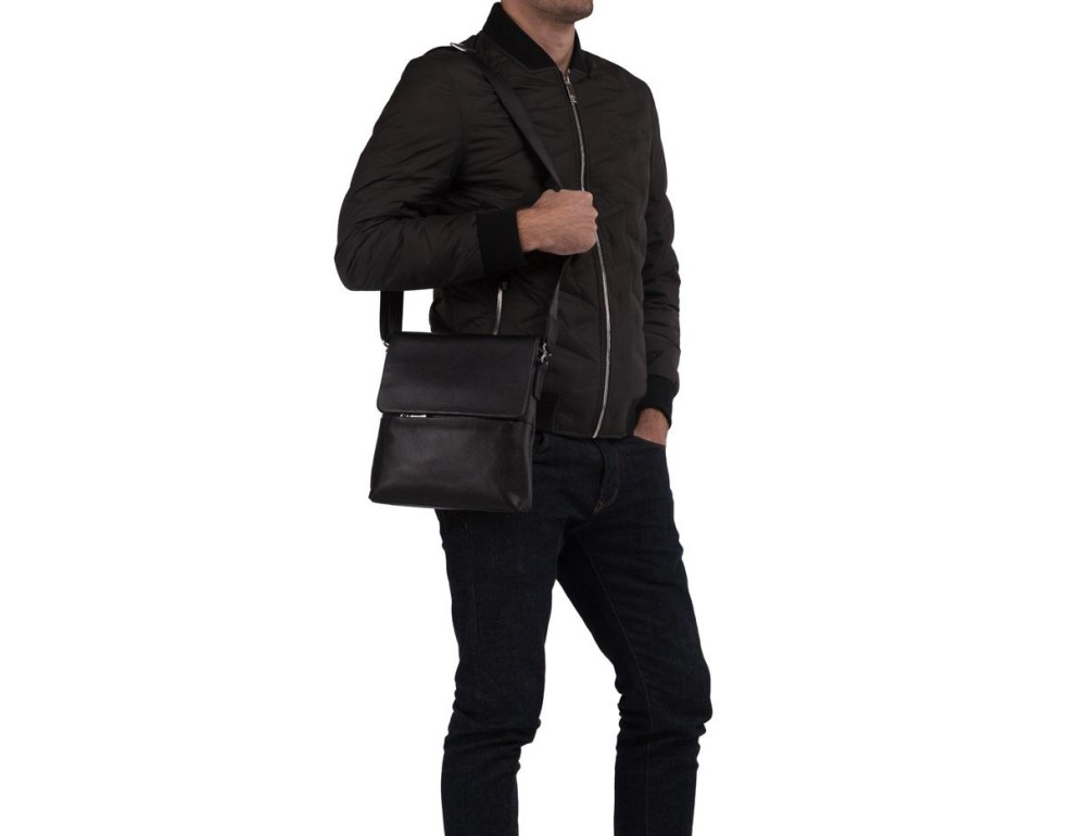 Мужская сумка на плечо натуральная кожа Tiding Bag M2993A - Фото № 6