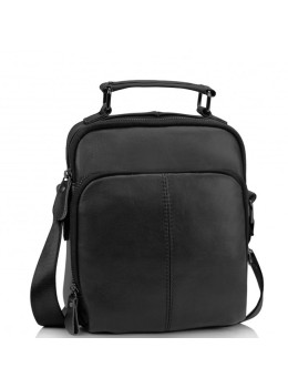 Чоловіча шкіряна сумка на плече чорна Tiding Bag M35-0118A