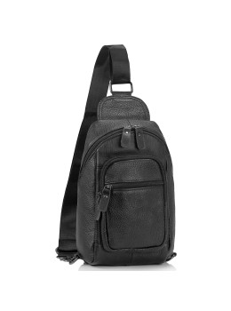 Мужская сумка-слинг черная Tiding Bag M35-1008A