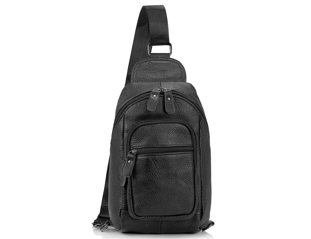 Чоловіча сумка-слінг чорна Tiding Bag M35-1008A - Фотографія № 2