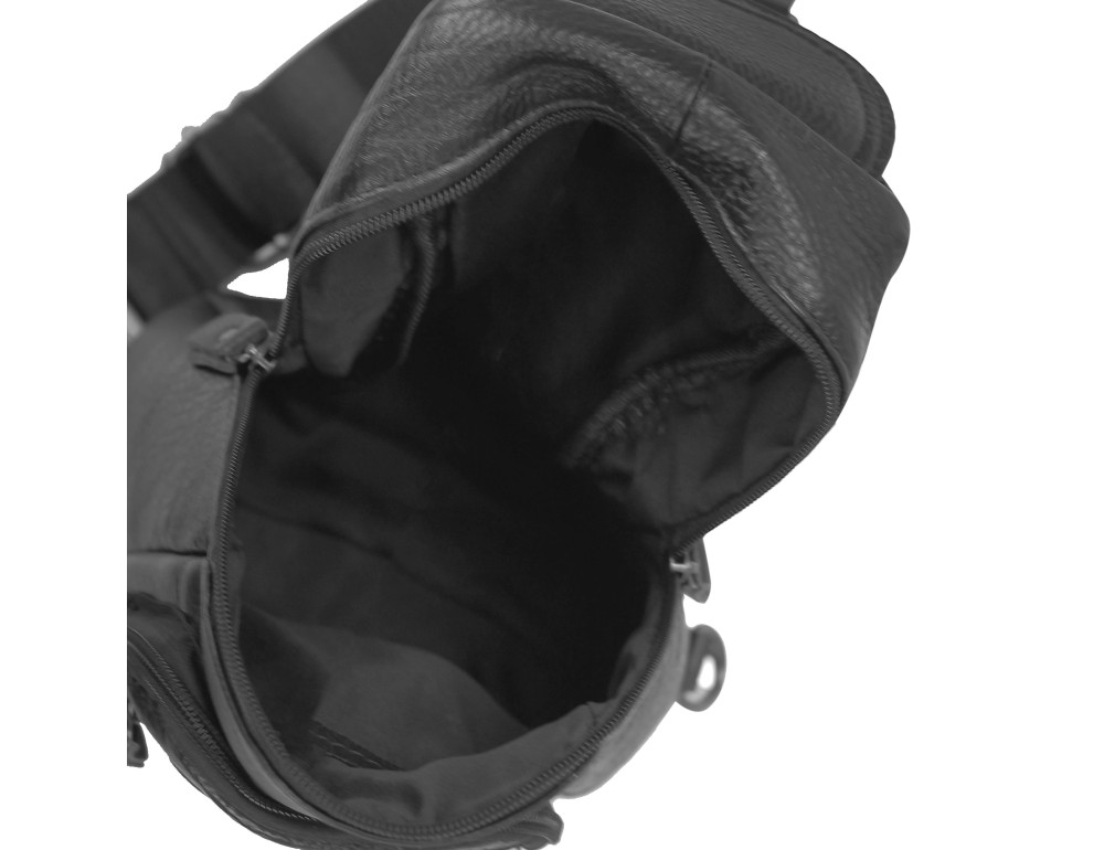 Чоловіча сумка-слінг чорна Tiding Bag M35-1008A - Фотографія № 4
