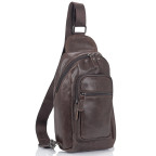 Мужская сумка-слинг коричневого цвета Tiding Bag M35-1008C - Фото № 100