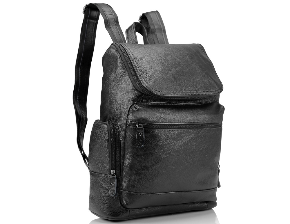 Чоловічий шкіряний чорний рюкзак Tiding Bag M35-1017A - Фотографія № 1 Чоловічий шкіряний чорний рюкзак Tiding Bag M35-1017A - Фотографія № 1