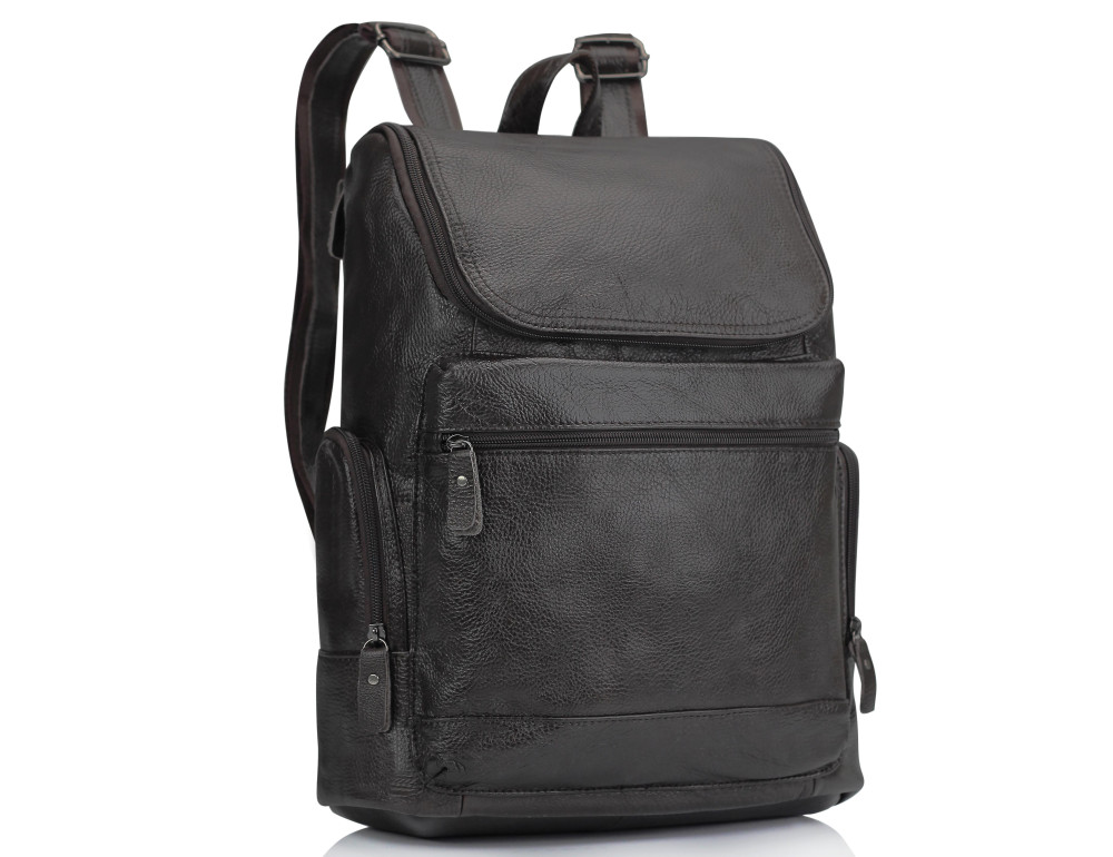 Мужской кожаный рюкзак коричневый Tiding Bag M35-1017B - Фото № 1 Мужской кожаный рюкзак коричневый Tiding Bag M35-1017B - Фото № 1