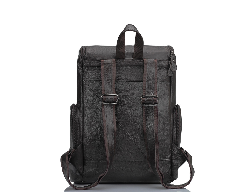 Мужской кожаный рюкзак коричневый Tiding Bag M35-1017B - Фото № 5