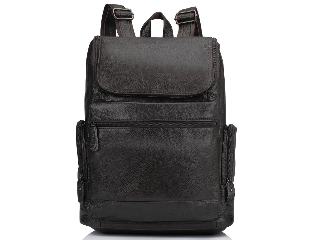 Мужской кожаный рюкзак коричневый Tiding Bag M35-1017B - Фото № 6