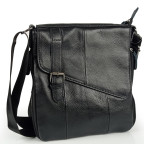 Сумка чоловіча шкіряна чорна Tiding Bag M35-1036A - Фотографія № 100