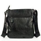 Сумка чоловіча шкіряна чорна Tiding Bag M35-1036A - Фотографія № 101