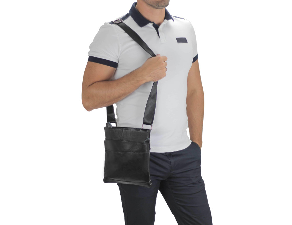 Сумка на плече чоловіча шкіряна Tiding Bag M35-703A - Фотографія № 4