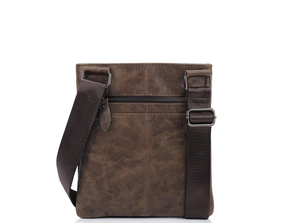 Чоловіча шкіряна сумка через плече коричнева Tiding Bag M35-703B - Фотографія № 6