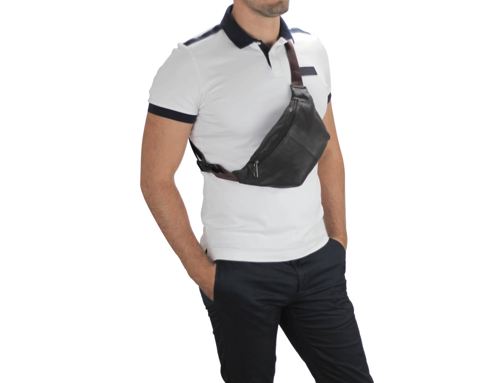 Сумка на пояс из натуральной кожи Tiding Bag M35-8002B - Фото № 4