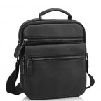 Чоловіча шкіряна сумка-барсетка на плече чорна Tiding Bag M35-8852A - Фотографія № 100