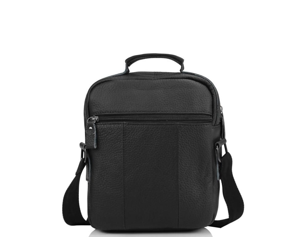 Чоловіча шкіряна сумка-барсетка на плече чорна Tiding Bag M35-8852A - Фотографія № 2