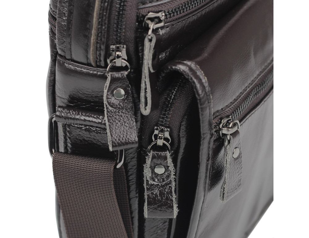 Чоловіча шкіряна сумка-барсетка на плече коричнева Tiding Bag M35-8852B - Фотографія № 3