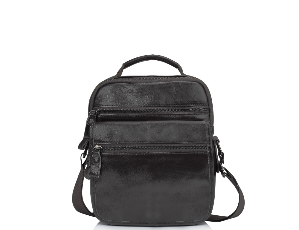 Чоловіча шкіряна сумка-барсетка на плече коричнева Tiding Bag M35-8852B - Фотографія № 6