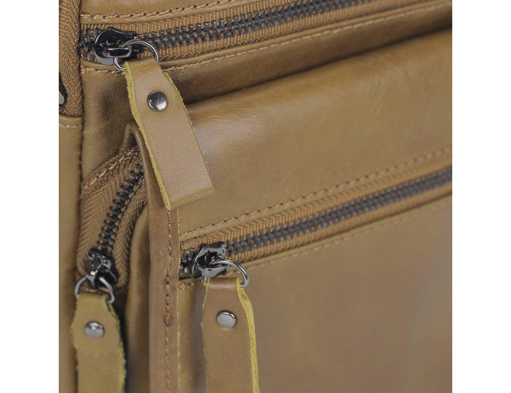 Чоловіча шкіряна сумка через плече коричнева Tiding Bag M35-8852LB - Фотографія № 2