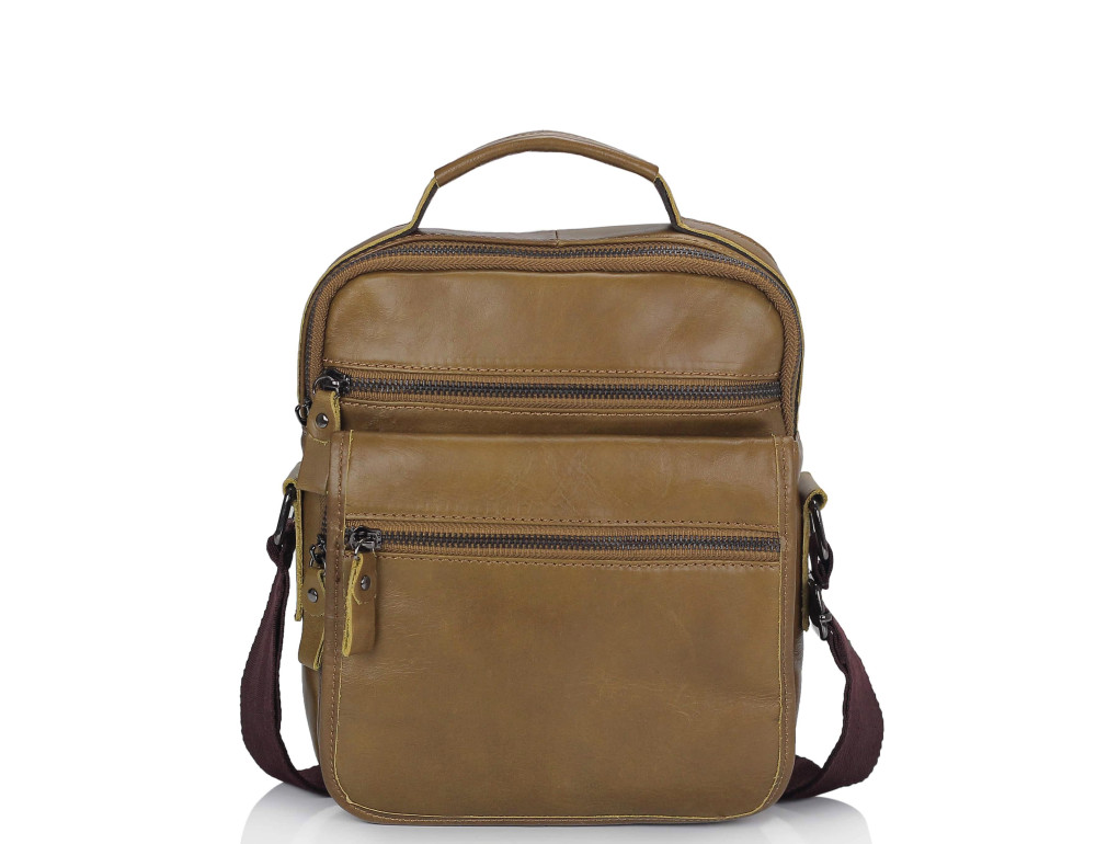 Чоловіча шкіряна сумка через плече коричнева Tiding Bag M35-8852LB - Фотографія № 5