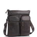 Мессенджер через плечо мужской кожаный коричневый Tiding Bag M35-9012B - Фотографія № 100