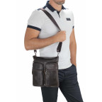 Мессенджер через плечо мужской кожаный коричневый Tiding Bag M35-9012B - Фотографія № 101