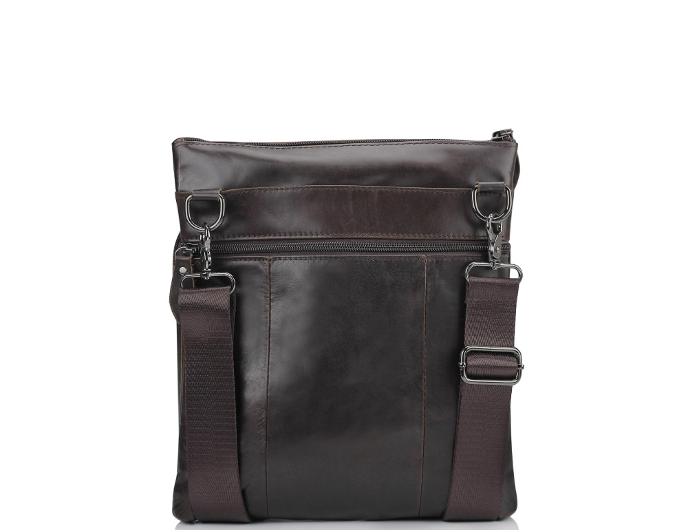 Мессенджер через плечо мужской кожаный коричневый Tiding Bag M35-9012B - Фотографія № 4