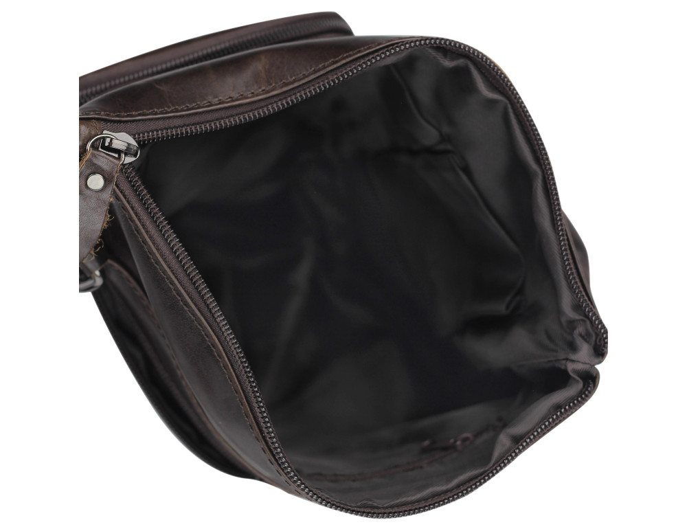 Мессенджер через плечо мужской кожаный коричневый Tiding Bag M35-9012B - Фотографія № 5