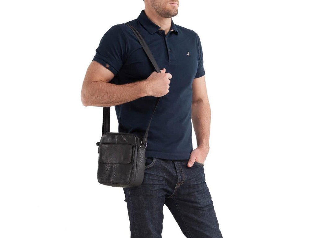 Мужская кожаная сумка через плечо Tiding Bag M38-1030A - Фото № 4