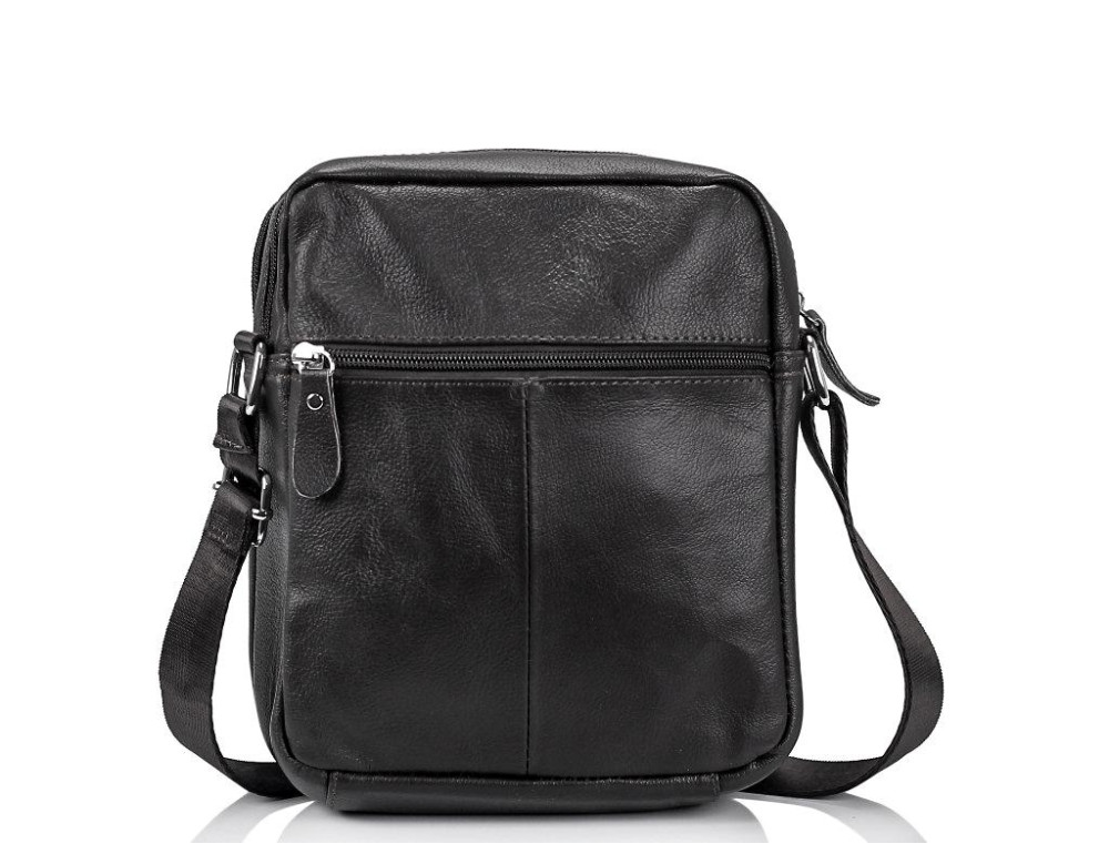 Мужская черная сумка через плечо Tiding Bag M38-1031A - Фото № 4
