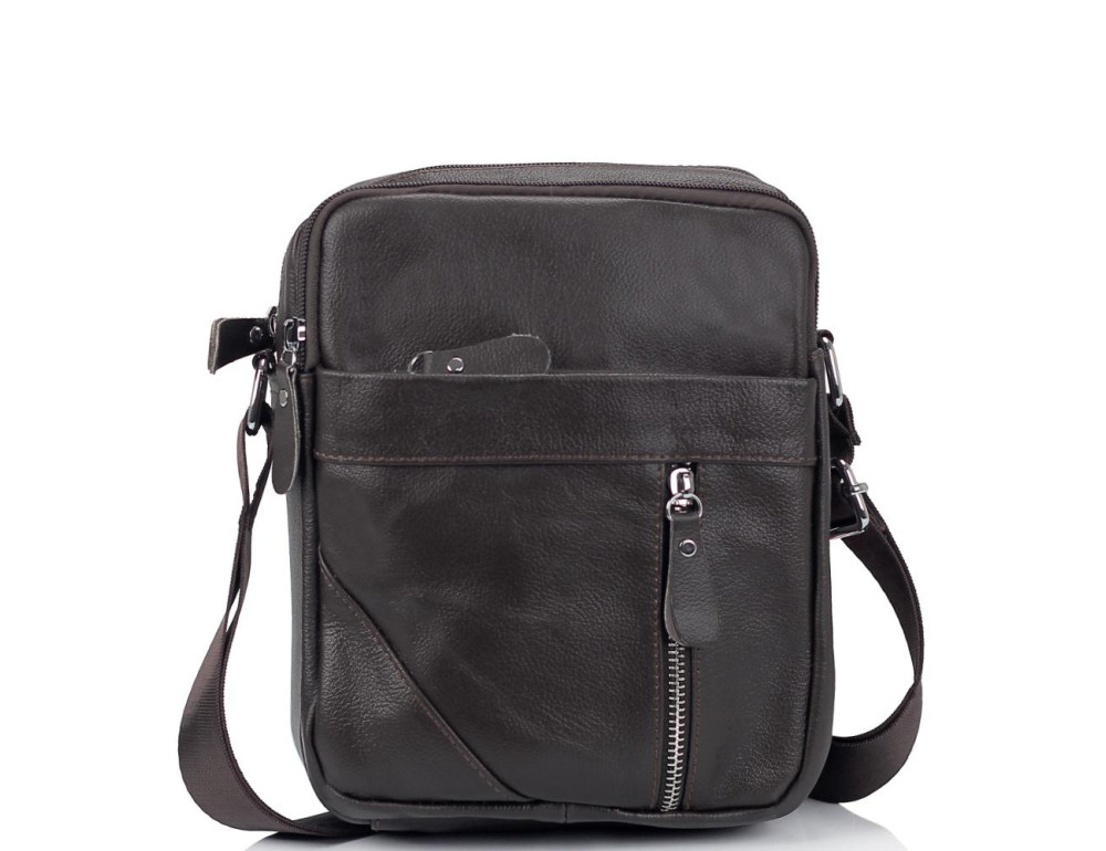 Мужская коричневая сумка через плечо Tiding Bag M38-1031C - Фото № 2