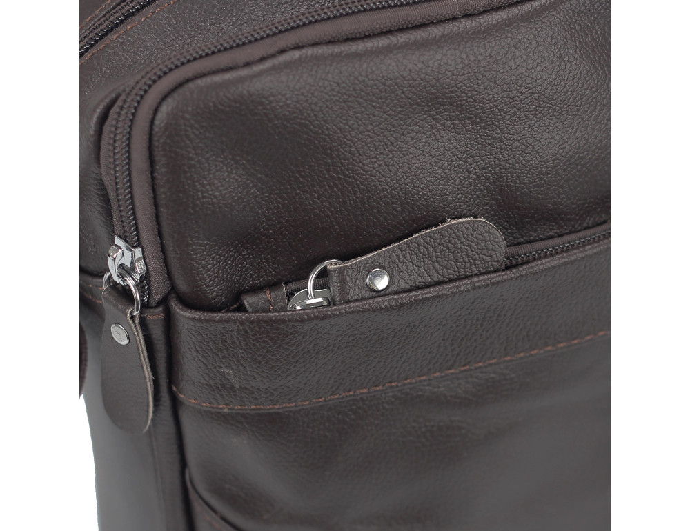 Мужская коричневая сумка через плечо Tiding Bag M38-1031C - Фото № 4