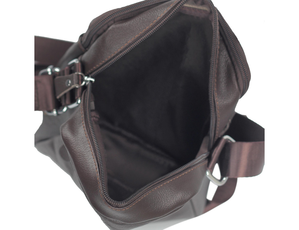 Мужская коричневая сумка через плечо Tiding Bag M38-1031C - Фото № 5