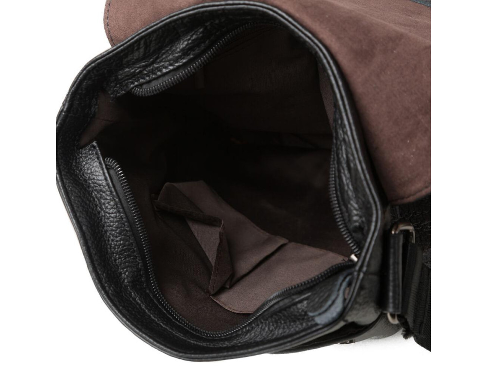 Мужской мессенджер с клапаном зернистая кожа Tiding Bag M38-1712A - Фото № 2
