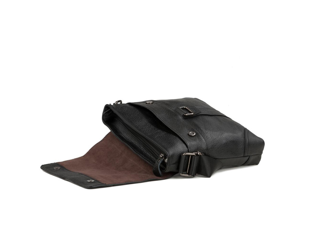 Мужской мессенджер с клапаном зернистая кожа Tiding Bag M38-1712A - Фото № 3