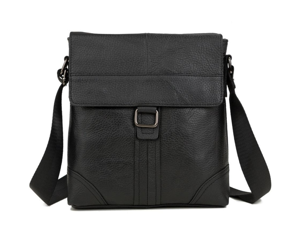 Мужской мессенджер с клапаном зернистая кожа Tiding Bag M38-1712A - Фото № 5