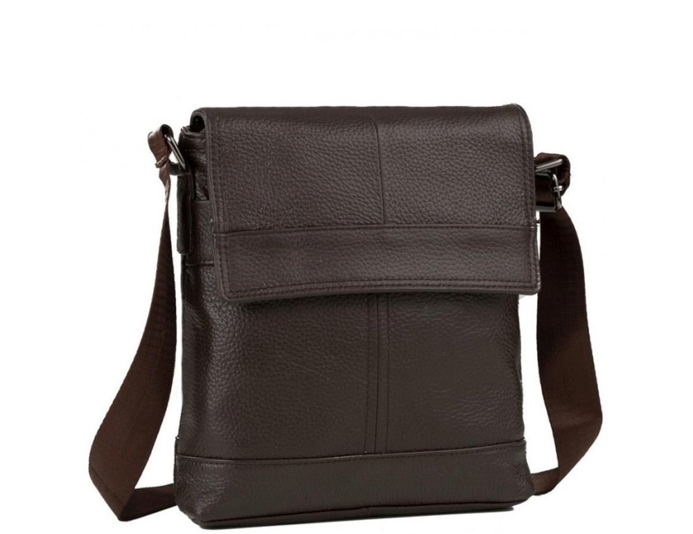 Мессенджер через плечо мужской кожаный коричневый Tiding Bag M38-3822C - Фотографія № 1 Мессенджер через плечо мужской кожаный коричневый Tiding Bag M38-3822C - Фотографія № 1