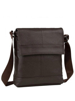Мессенджер через плечо мужской кожаный коричневый Tiding Bag M38-3822C