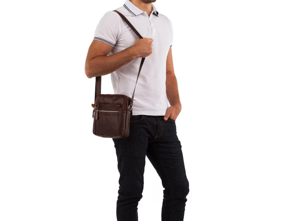 Чоловіча сумка на плече натуральна шкіра Tiding Bag M38-3922C - Фотографія № 6