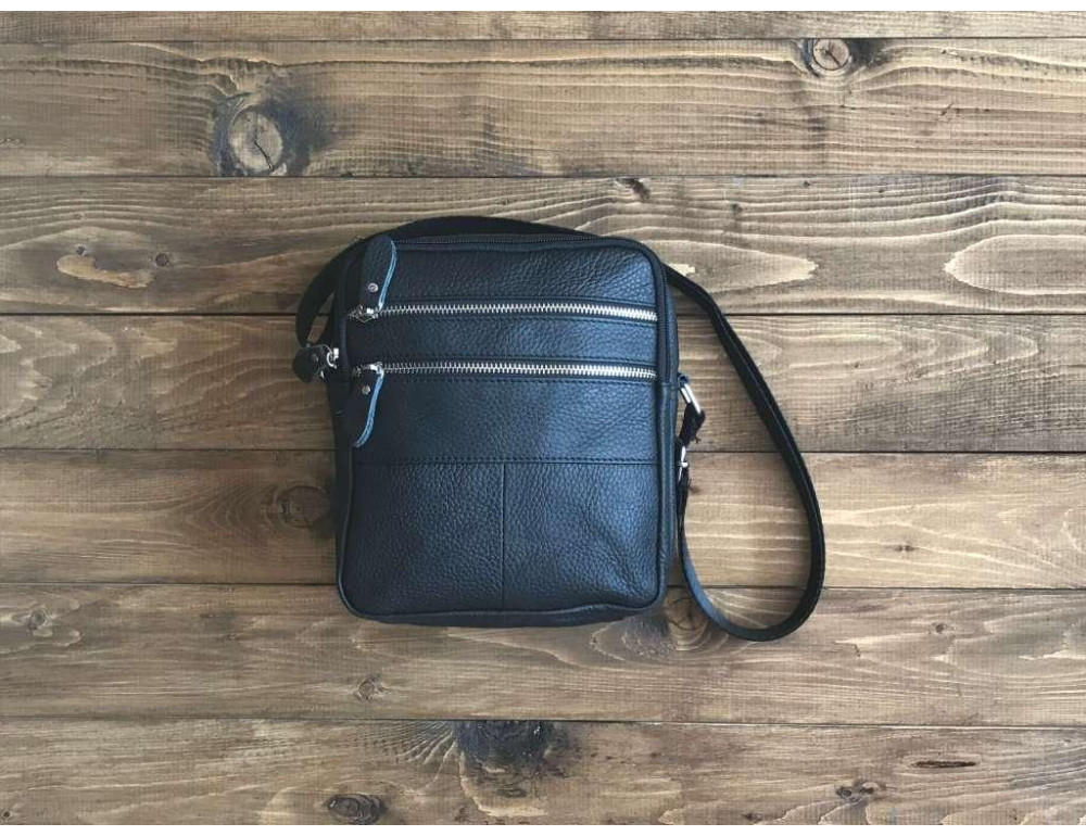 Мессенджер мужской черный Tiding Bag M38-3923A - Фото № 2