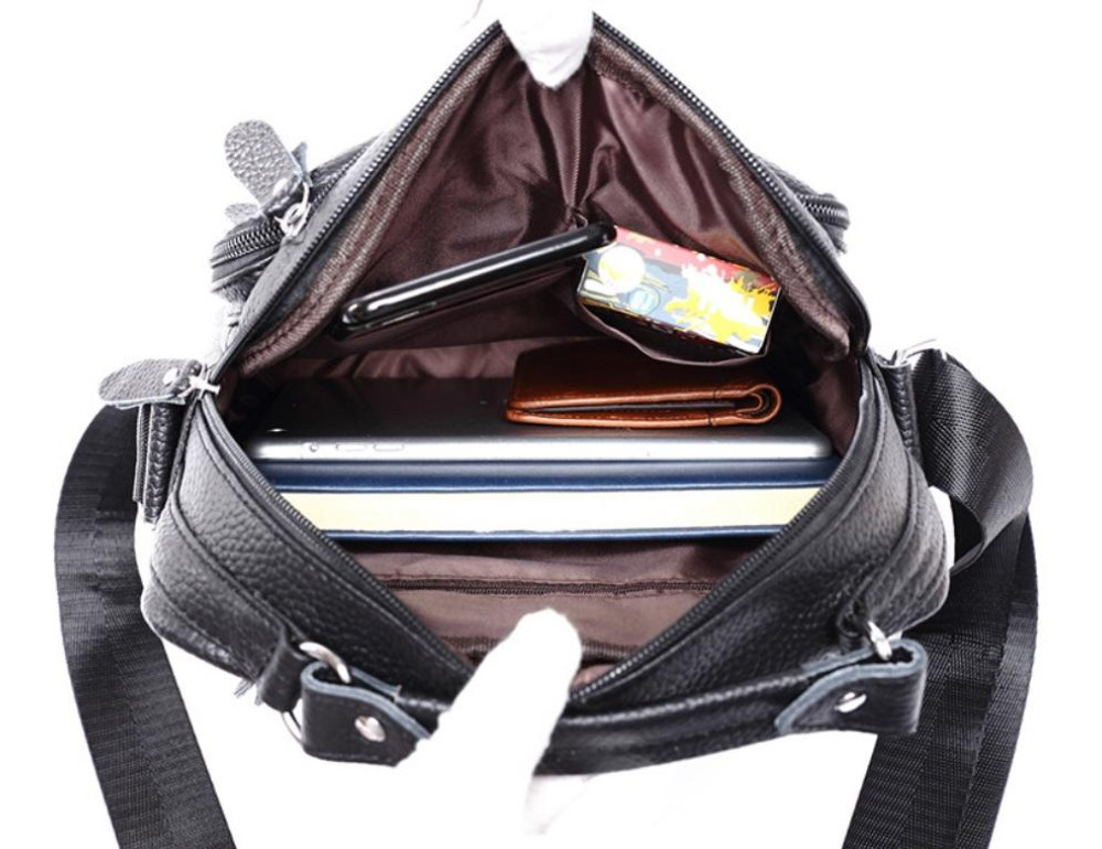 Сумка-барсетка чоловіча шкіряна через плече Tiding Bag M38-5112A - Фотографія № 3