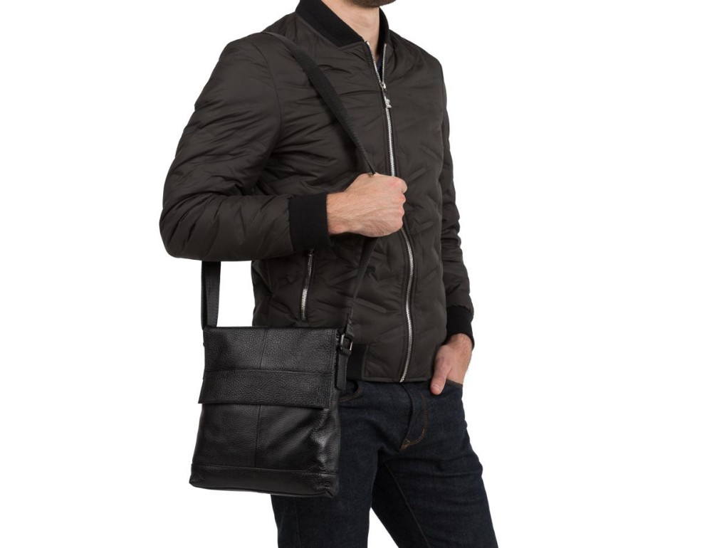 Мужская сумка через плечо натуральная кожа Tiding Bag M38-8136A - Фото № 7