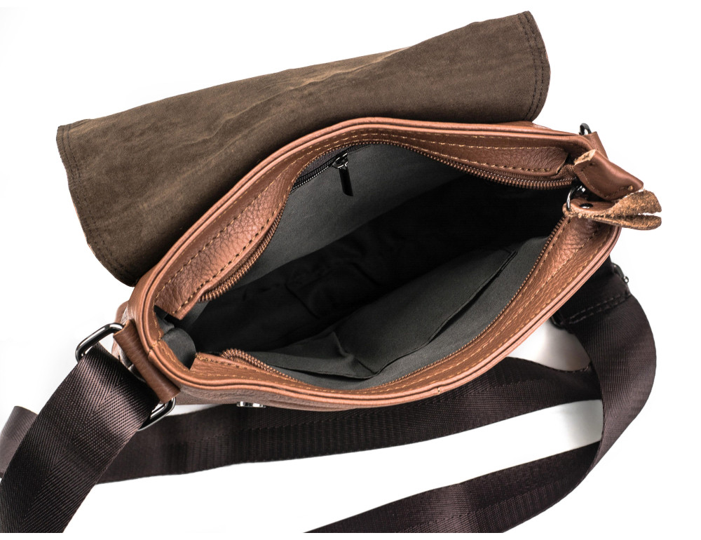 Мессенджер через плечо мужской кожаный Tiding Bag M38-8136C - Фотографія № 2