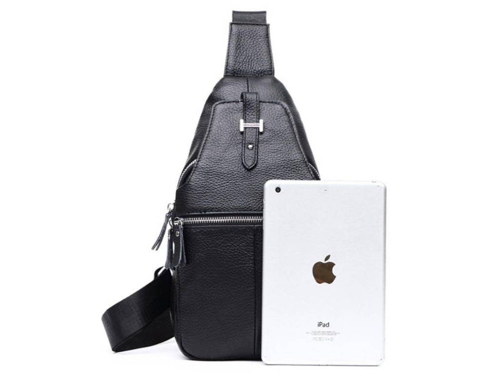 Мужской кожаный рюкзак на одну шлейку Tiding Bag M38-8151A - Фото № 2