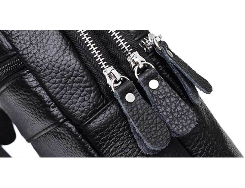 Мужской кожаный рюкзак на одну шлейку Tiding Bag M38-8151A - Фото № 3