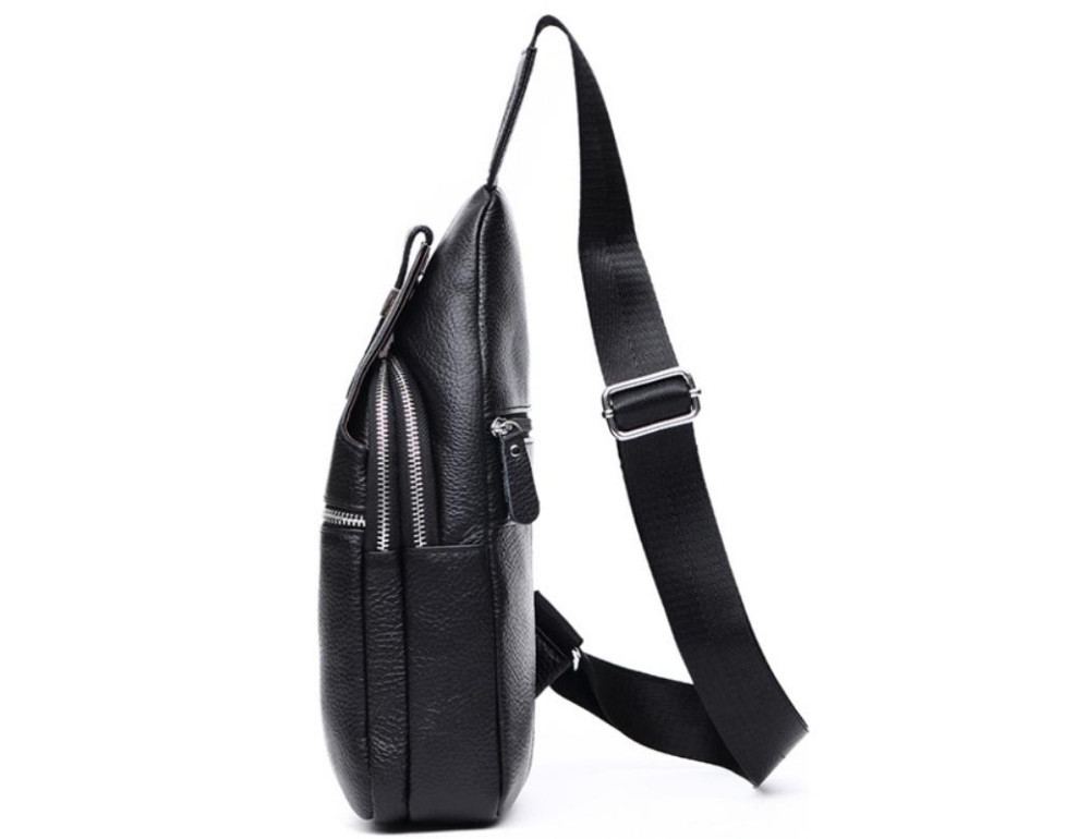 Мужской кожаный рюкзак на одну шлейку Tiding Bag M38-8151A - Фото № 5