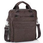 Мужская кожаная сумка с ручками и съемным ремнем Tiding Bag M38-8861B - Фото № 100
