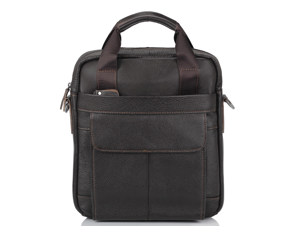 Сумка через плечо кожаная мужская Tiding Bag M38-8861DB - Фото № 6