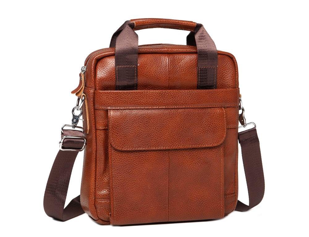 Уценка! Мужская кожаная сумка через плечо Tiding Bag M38-8861LB-5 - Фото № 1 Уценка! Мужская кожаная сумка через плечо Tiding Bag M38-8861LB-5 - Фото № 1