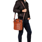 Мужская кожаная сумка через плечо рыжая Tiding Bag M38-8861LB - Фото № 103 Мужская кожаная сумка через плечо рыжая Tiding Bag M38-8861LB - Фото № 103